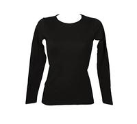 RAGNO Maglia Girocollo Donna Manica Lunga in Caldo Cotone Biologico Caldo e soffice Articolo D274AB BIO ML Giro, 020 Nero, 4-Quarta (EU L - F 3 - USA M - GB 38)
