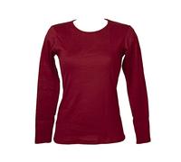 RAGNO Maglia Girocollo Donna Manica Lunga in Caldo Cotone Biologico Caldo e soffice Articolo D274AB BIO ML Giro, 250 Granata, 4-Quarta (EU L - F 3 - USA M - GB 38)
