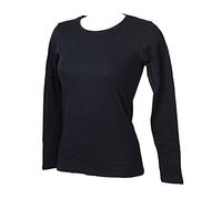 RAGNO Maglia Girocollo Donna Manica Lunga in Caldo Cotone Biologico Caldo e soffice Articolo D274AB BIO ML Giro,078 Blu, S
