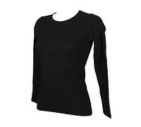 Ragno Maglia girocollo donna D274AB – Manica lunga in caldo cotone biologico – Nero XS