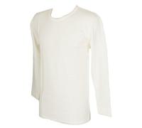 RAGNO 003159 Merino Strong girocollo Uomo in costina di lana pesante BIANCO