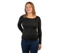 RAGNO Maglia Manica Lunga Nera Girocollo ECOVISCOSA (Art.d794A9) (4, Nero)