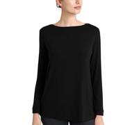 RAGNO Maglietta con Collo a Barchetta in Eco Viscosa DL81AB (IT, Numero, 44, Regular, Regular, Nero)