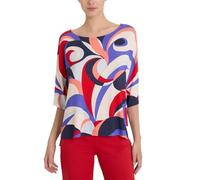 RAGNO Maglietta con Scollo a Barchetta e Waves Pattern in Viscosa Summer dp86tb