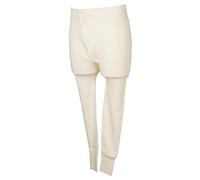 RAGNO Mutanda Uomo Gamba Lunga Mutande 100% Lana Merino Articolo 00315T, 002 Bianco Lana, L