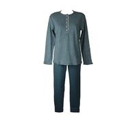 SG Pigiama donna RAGNO caldo cotone interlock invernale collo serafino manica l