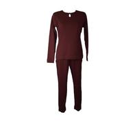 RAGNO Pigiama Caldo Thermo Cotton con Scollo a Goccia DR94NU Prugna B95 (IT, Numero, 46, Regular, Regular)