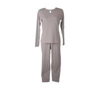 RAGNO Pigiama Donna Collo a Goccia con Bottone Thermo Cotton Caldo Cotone Invernale Articolo DR94NU, B14 Thistle, Taglia 52