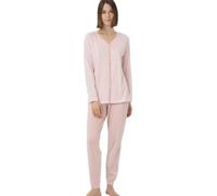 RAGNO Pigiama donna in puro cotone aperto davanti art. DG17N6-60, Rosa