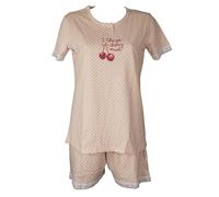 RAGNO Pigiama donna in puro cotone manica corta pantalone corto art. DC21ND - 44, Rosa