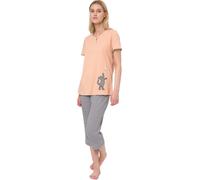 RAGNO Pigiama donna in puro cotone manica corta pantalone pinocchio art. DM68ND - 46, Salmone