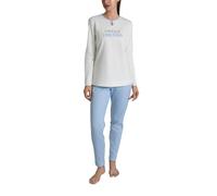 Pigiama donna RAGNO collo serafino caldo cotone invernale pantalone con polsino