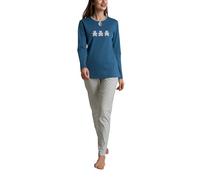 RAGNO Pigiama Donna Lunga in Puro Cotone Caldo