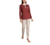 RAGNO Pigiama Donna Lungo Puro Cotone Felpato