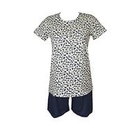 RAGNO Pigiama Donna Manica Corta Pantalone Corto Collo Serafino Articolo D886ND, 383F Fant.Giallo, 44