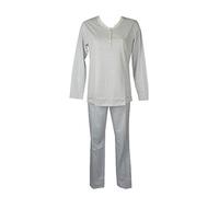 RAGNO Pigiama Donna Serafino con Bottoni Scollo v Manica Lunga Cotone Estivo Articolo D900N1, 615F Fantasia Gioiello, 44