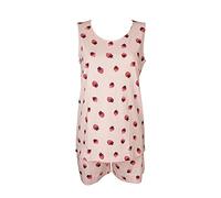 RAGNO Pigiama Donna Spalla Larga Pantalone Corto Collo Girocollo Articolo D872NA, 209F Fantasia Petalo, 46