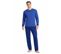 RAGNO Pigiama Uomo 100% Cotone con Maglia Serafino a Micro Pois e Pantalone Lungo art UA23N1B