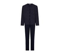 Ragno Pigiama uomo art. U664N6-58 in puro cotone, aperto davanti – Blu