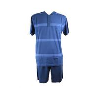 RAGNO Pigiama uomo in puro cotone manica corta pantalone corto art. U648NU - 54, Blu