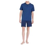 RAGNO Pigiama uomo in puro cotone manica corta pantalone corto art. U887ND - 50, Blu