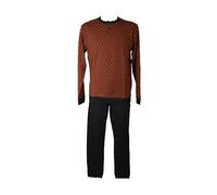Pigiama uomo RAGNO interlock caldo cotone invernale manica lunga collo serafino
