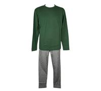 RAGNO Pigiama Uomo Interlock Caldo Cotone Invernale Manica Lunga Girocollo Articolo U838NQ, B04F Fantasia Bistro Green, Taglia 50