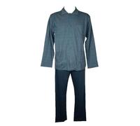 RAGNO Pigiama Uomo Interlock Invernale Aperto Davanti con Colletto Tasche e Taschino Articolo U689N7, 714F Fantasia Insigna Blue, Taglia 54