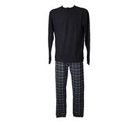 RAGNO Pigiama uomo in cotone felpato punto milano art. U613N1-52, Blu