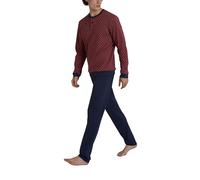 Pigiama uomo RAGNO interlock caldo cotone invernale manica lunga collo serafino