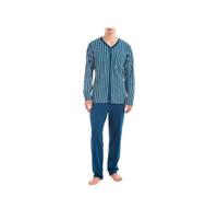 RAGNO Pigiama uomo puro cotone aperto davanti art. U315N6-50, Blu
