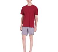 RAGNO Pigiama Uomo Puro Cotone Maglia Mezza Manica Pantalone Corto Articolo U899NC, B37F Fantasia Biking Red, Taglia 50