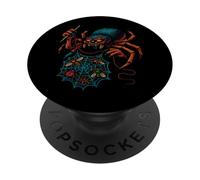 Ragno raccapricciante cucito Dark Web Opera d'arte PopSockets PopGrip Adesivo