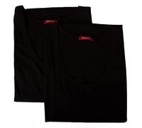 RAGNO SPORT Confezione 2 Canottiere Uomo Cotone Spalla Larga Bipack Articolo 601412, 020B Nero, M