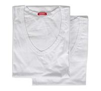 Confezione 2 t-shirt uomo maglietta intima manica corta camiciola scollo V coton