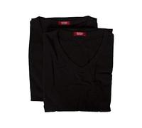 RAGNO SPORT Confezione 2 t-Shirt Uomo Manica Corta Scollo V Cotone Elasticizzato Bipack Articolo 601478, 020B Nero, XXL