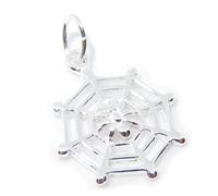 Ragno sul Web Piccolo ciondolo in argento sterling .925 x 1 Ragni charms