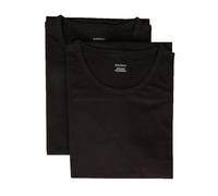 RAGNO T-Shirt Uomo Manica Corta paricollo Bordino Basso Confezione 2 Capi Eco Cotton Elasticizzato Bipack Articolo 611477, 020B Nero, 7-SETTIMA
