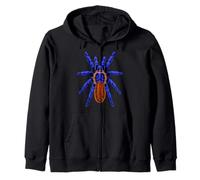 Ragno Tarantola Blu Cobalto Arancio Felpa con Cappuccio
