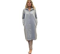RAGNO Vestaglia donna abbottonata in cotone felpato punto milano art. DO81NG - 52, Celeste
