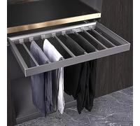 RAGOPILEN Appendiabiti estensibile, Cassetto porta pantaloni estraibile salvaspazio, espositore portaoggetti in metallo for guardaroba, guardaroba, lavatrice, larghezza regolabile(1050mm)