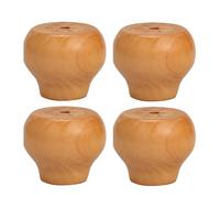 RAGOPILEN gambe in legno per mobili, Gambe for mobili in legno, confezione da 4, con cuscinetti in gomma e viti, multicolore, 2-6 cm(Clear Lacquer,4cm)