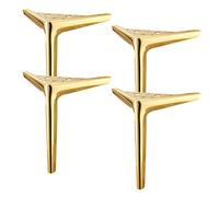 RAGOPILEN Gambe per mobili, Gambe for mobili in metallo triangolari fai da te multicolore da 12-25 cm, confezione da 4(Gold,12cm)