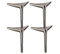 RAGOPILEN Gambe per mobili, Gambe for mobili in metallo triangolari fai da te multicolore da 12-25 cm, confezione da 4(Gunblack,25cm)