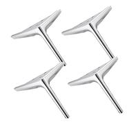 RAGOPILEN Gambe per mobili, Gambe for mobili in metallo triangolari fai da te multicolore da 12-25 cm, confezione da 4(Brightsilver,18cm)