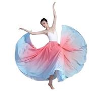 RAGOPILEN Gonna da Balletto, Gonna da Balletto, Gonna da Danza Sfumata, 140-720 Gradi, in Poliestere Multicolore, Diverse Taglie(Blue,360degree 80cm)