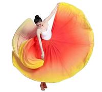 RAGOPILEN Gonna da Balletto, Gonna da Balletto, Gonna da Danza Sfumata, 140-720 Gradi, in Poliestere Multicolore, Diverse Taglie(Yellow,720degree 80cm)