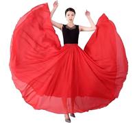 RAGOPILEN Gonna da Balletto, Gonna da Ballo in Chiffon a più Livelli, 80-100 cm, Multicolore(Red,720 Degrees 85cm)