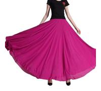 RAGOPILEN Gonna da Balletto, Gonna da Ballo in Chiffon a più Livelli, 80-100 cm, Multicolore(Rose Red,540 Degrees 85cm)