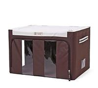 RAGOPILEN Scatola per riporre, Impermeabile e resistente, con supporto in acciaio e doppia cerniera, for armadio, sotto il letto, bagagliaio dell'auto.(Coffee,22L)